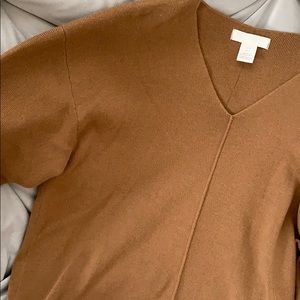 H&M Tan V-Neck Sweater